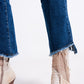High waisted jeans with asymmetrical hem Szua Store