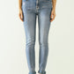 Q2 High-waisted jeans with five pockets with silver powder-coated effect