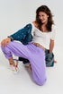 High  waisted loose tapered leg jeans in purple Szua Store