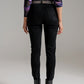 High waisted skinny jeans Distressed At The Hem in Black - Szua Store