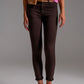 High waisted skinny jeans in brown - Szua Store