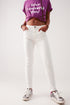 High waisted skinny jeans in cream Szua Store