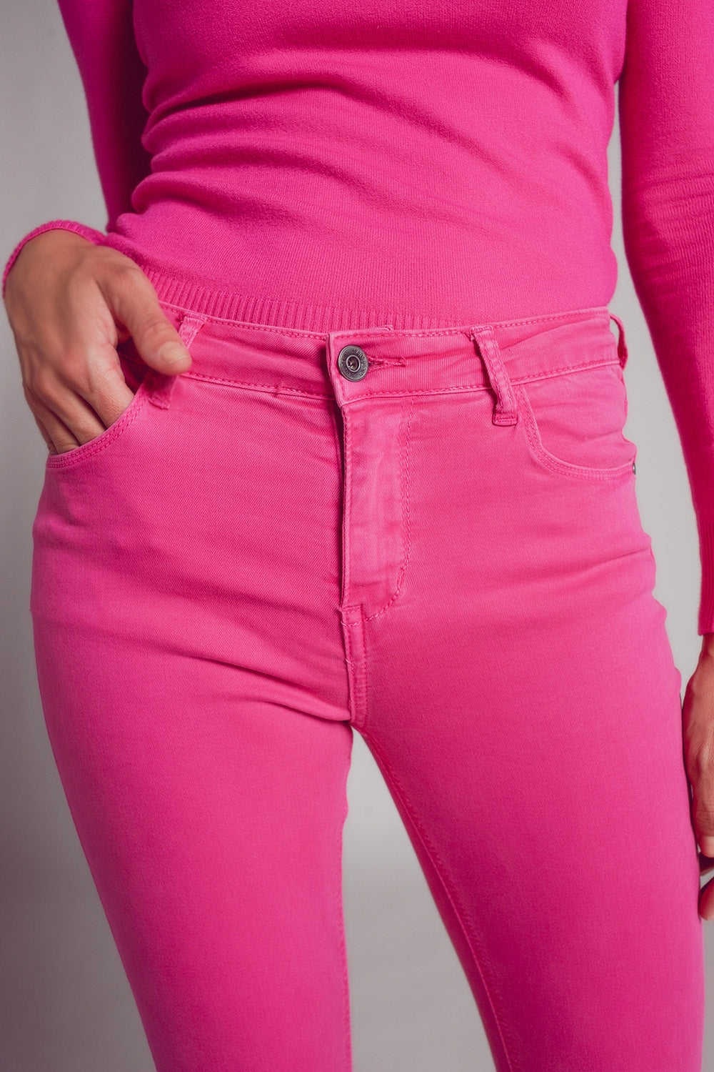 High waisted skinny jeans in fuchsia Szua Store