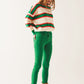 High waisted skinny jeans in green - Szua Store