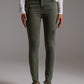 Q2 High waisted skinny jeans in khaki