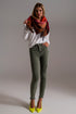 High waisted skinny jeans in khaki - Szua Store