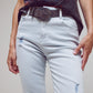 High waisted skinny jeans in Light blue - Szua Store