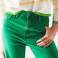 High waisted slouchy mom jeans in green - Szua Store