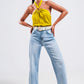 High wide leg jeans in light wash Szua Store