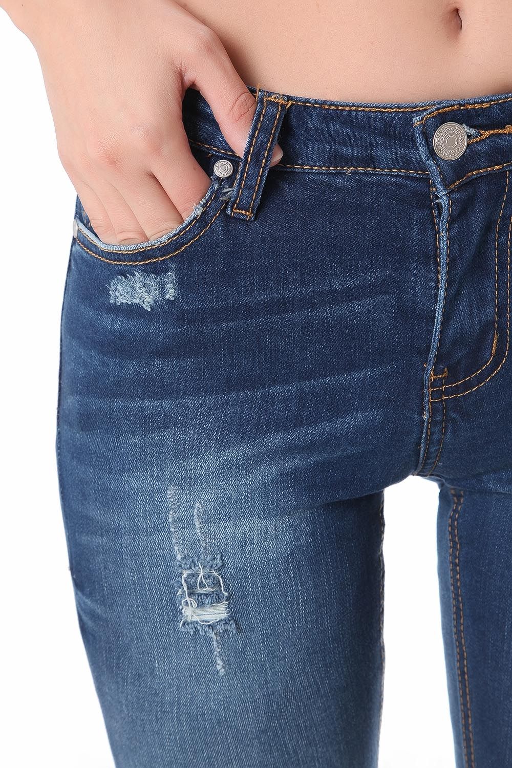 Highwaist skinny jean with distressed detailing Szua Store