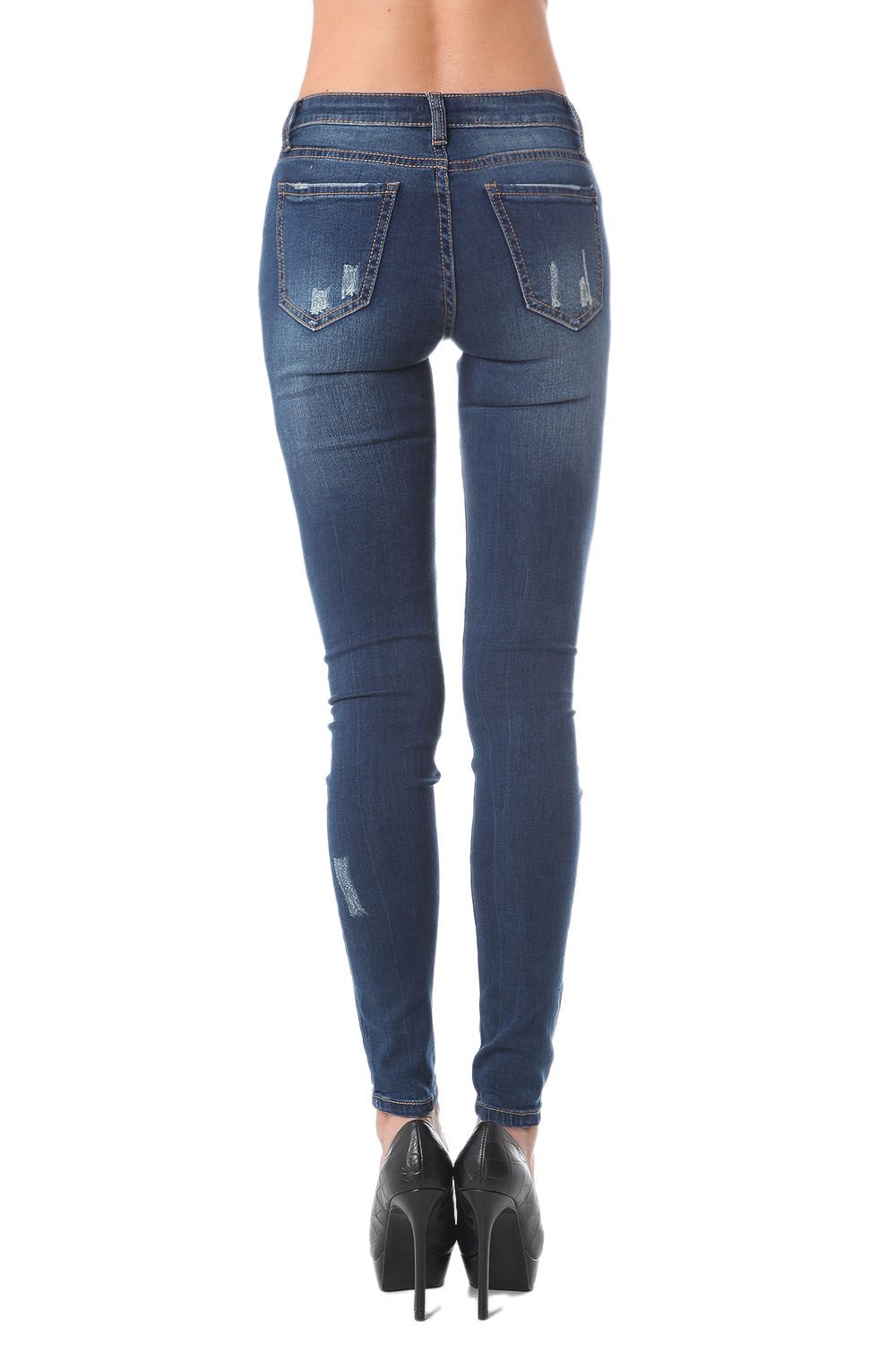 Highwaist skinny jean with distressed detailing Szua Store