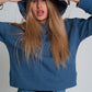 Hooded sweatshirt in blue Szua Store