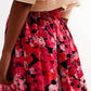 Hot pink floral print skirt Szua Store