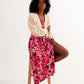 Hot pink floral print skirt Szua Store