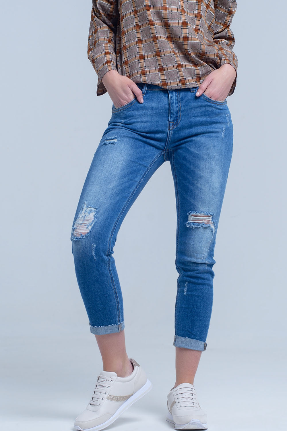 Jean skinny with rips on the legs Szua Store