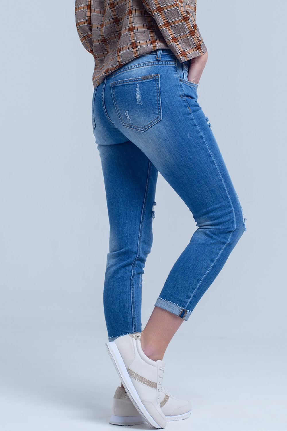 Jean skinny with rips on the legs Szua Store