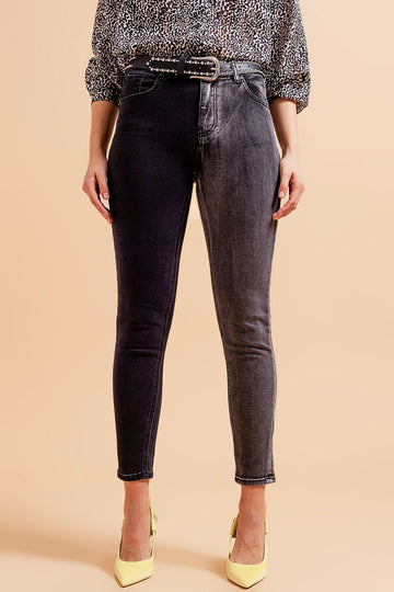 Jeans in color block grey and black Szua Store