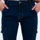 Jeans in navy with cargo pockets Szua Store