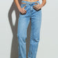 Jeans with Belt Detail in Med Wash - Szua Store