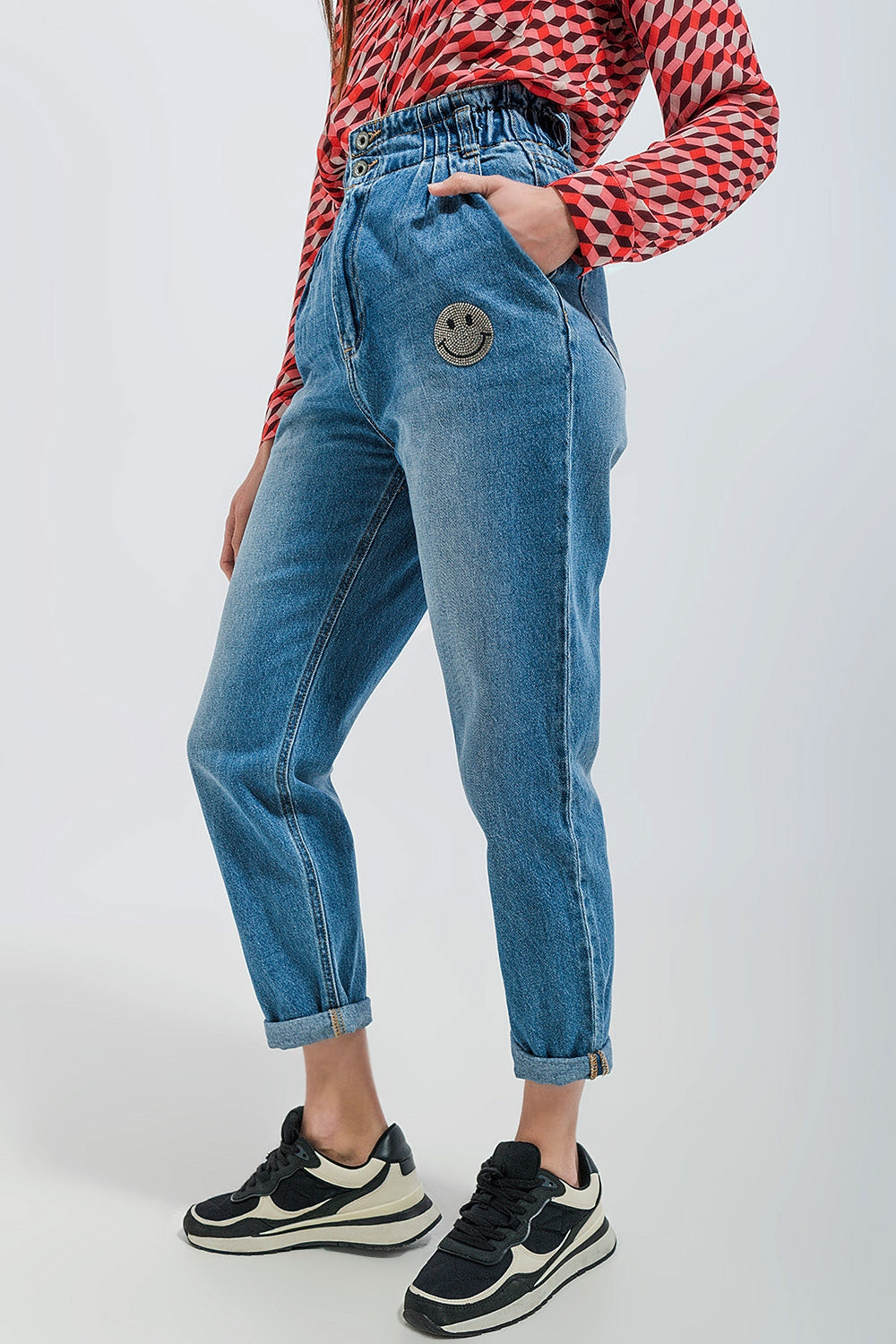 Jeans with emoji embellishment Szua Store