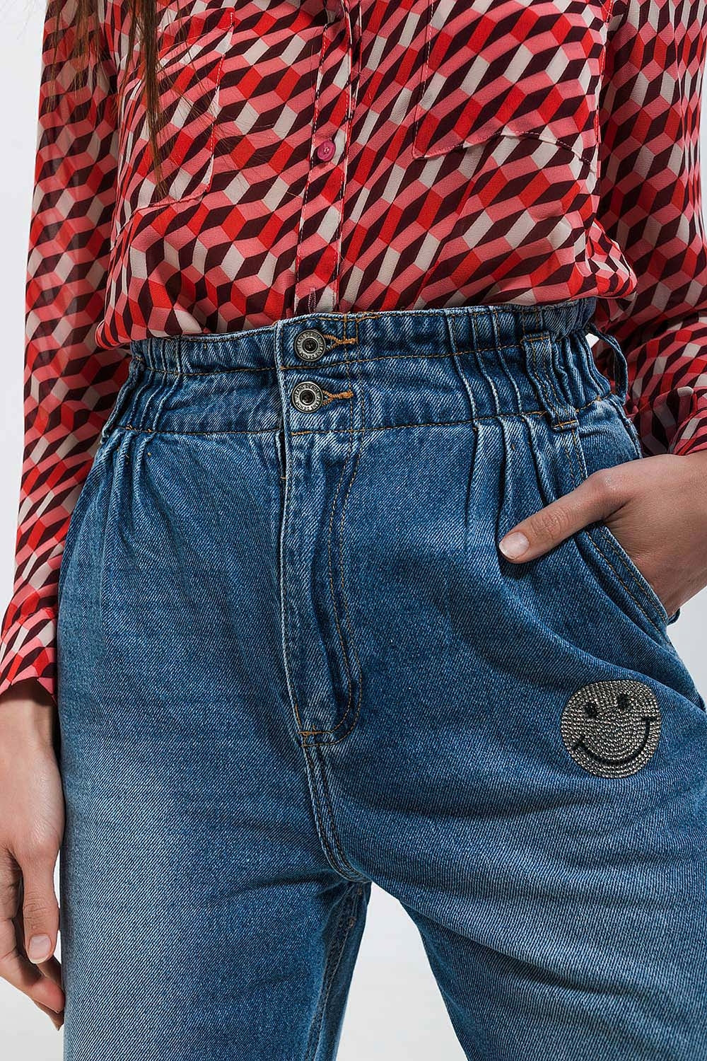 Jeans with emoji embellishment Szua Store