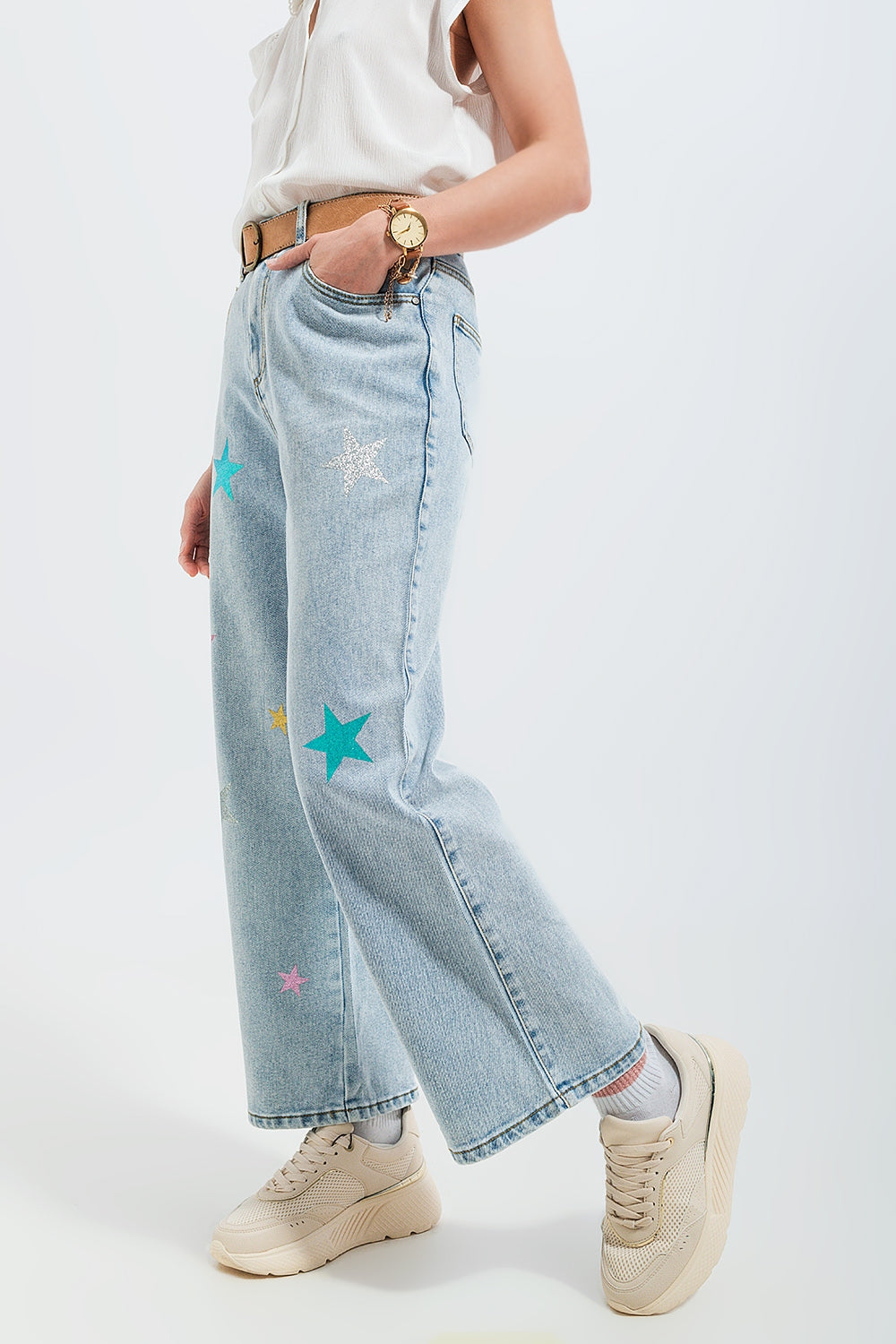 Jeans with star print Szua Store