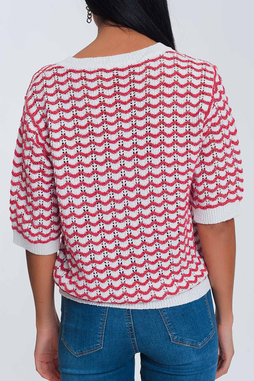 Knit jumper in red Szua Store