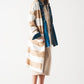 Knit stripe maxi cardi in beige Szua Store