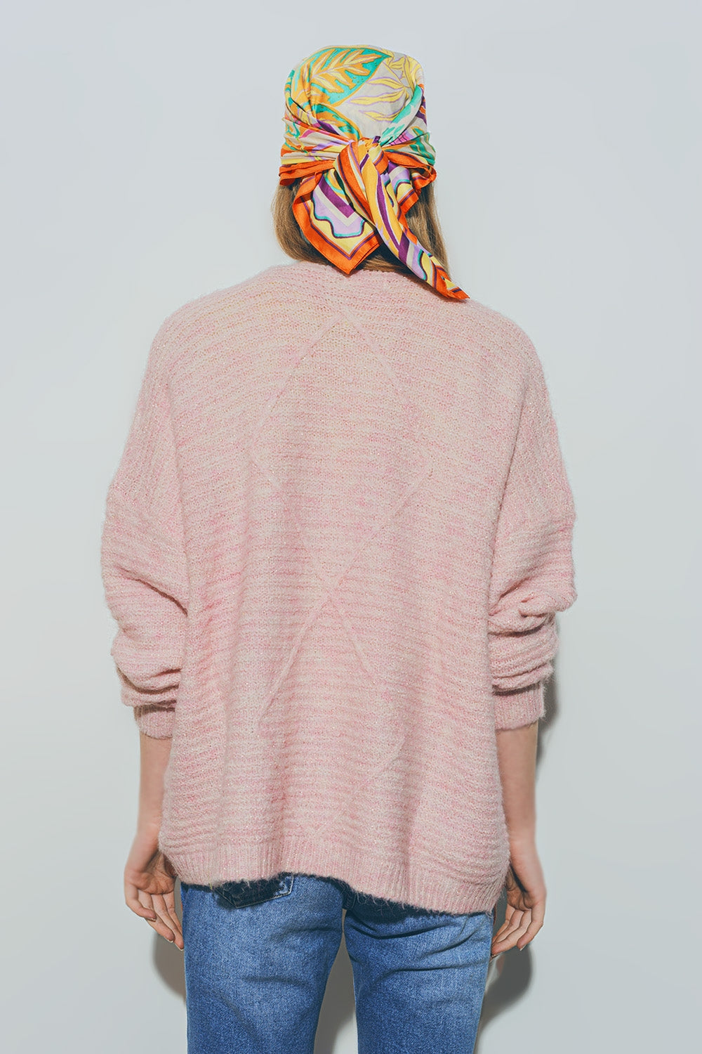 Knitted Cardigan in Pink - Szua Store