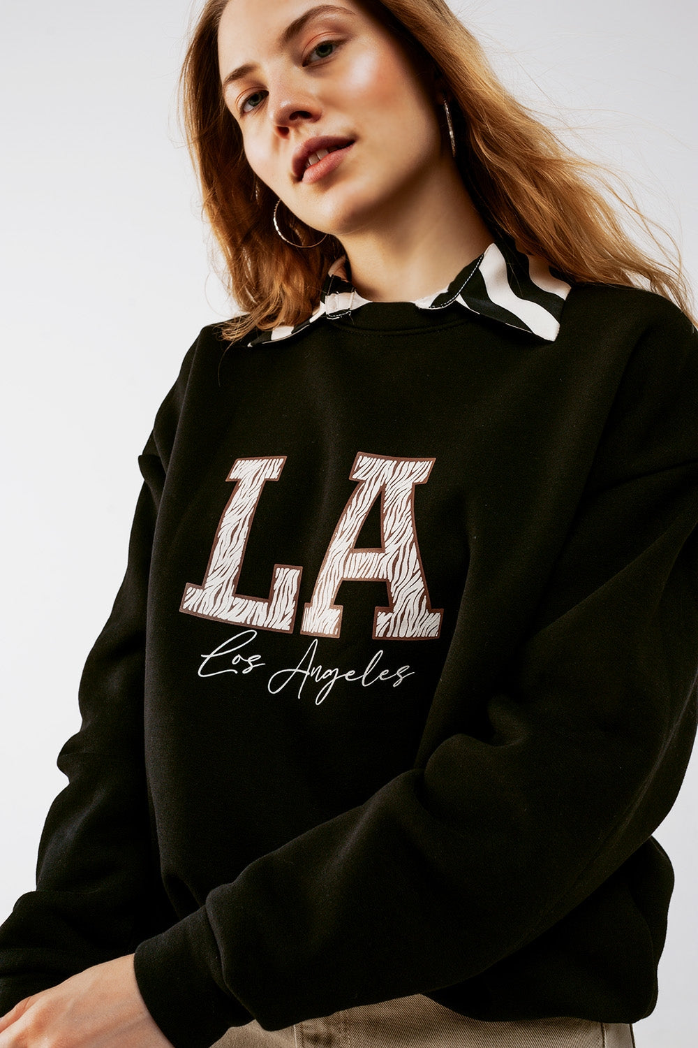 LA oversized sweat in black Szua Store