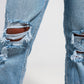 Light blue double rip jeans Szua Store