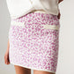 Lightweight knit mini skirt in lilac animal print - Szua Store