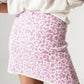 Lightweight knit mini skirt in lilac animal print - Szua Store