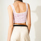 Lightweight knit top in lilac animal print - Szua Store