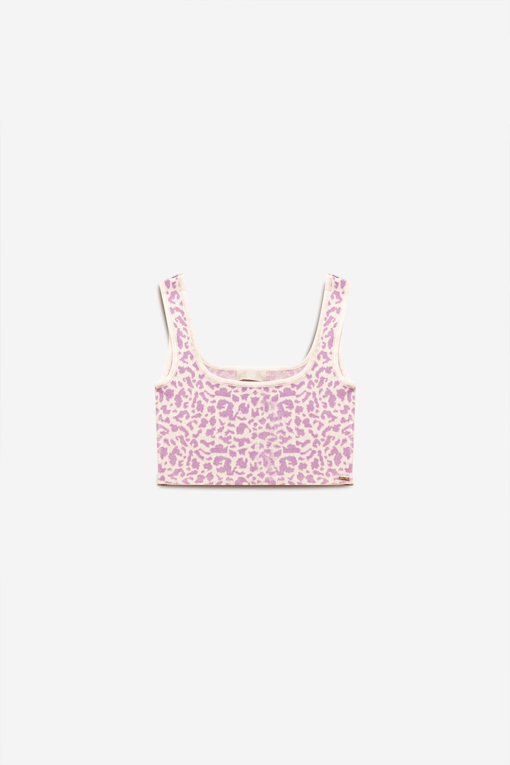 Lightweight knit top in lilac animal print - Szua Store