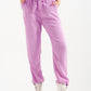 Lightweight Pants with tie waist in purple Szua Store
