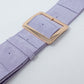 Lilac suede belt with square buckle Szua Store