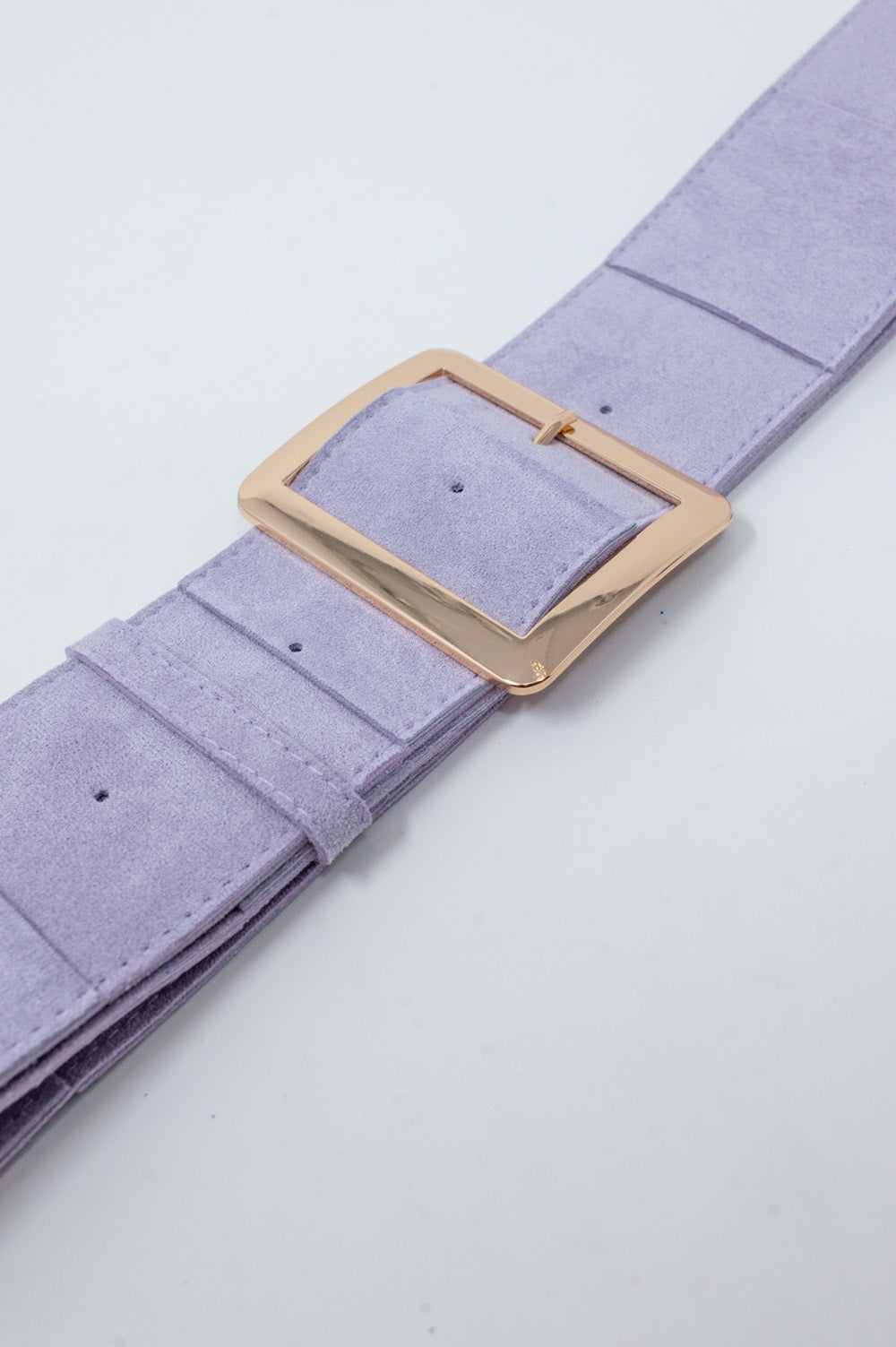 Lilac suede belt with square buckle Szua Store