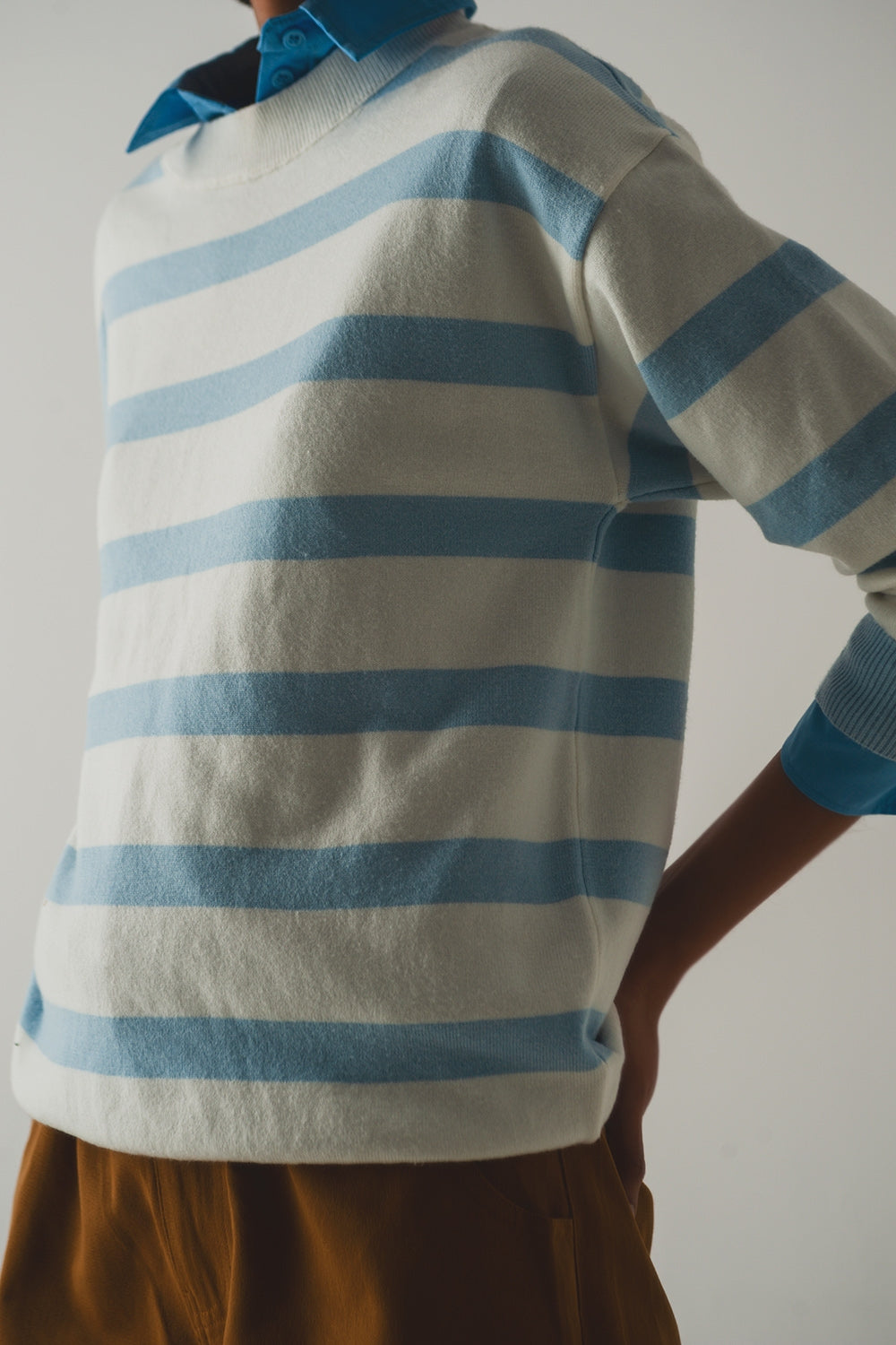 Long blue striped sweater - Szua Store