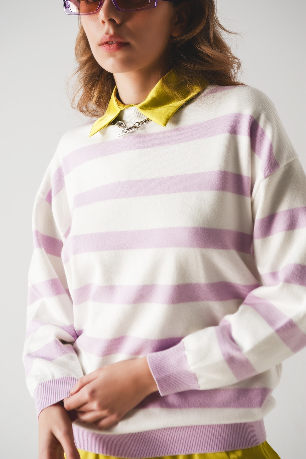 Long purple striped sweater Szua Store