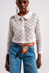 Long sleeve crochet shirt in white Szua Store