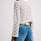 Long sleeve crochet shirt in white Szua Store