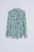 Long sleeve shirt in green mixed paisley floral print Szua Store