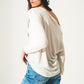 Long sleeve t shirt in cream modal - Szua Store