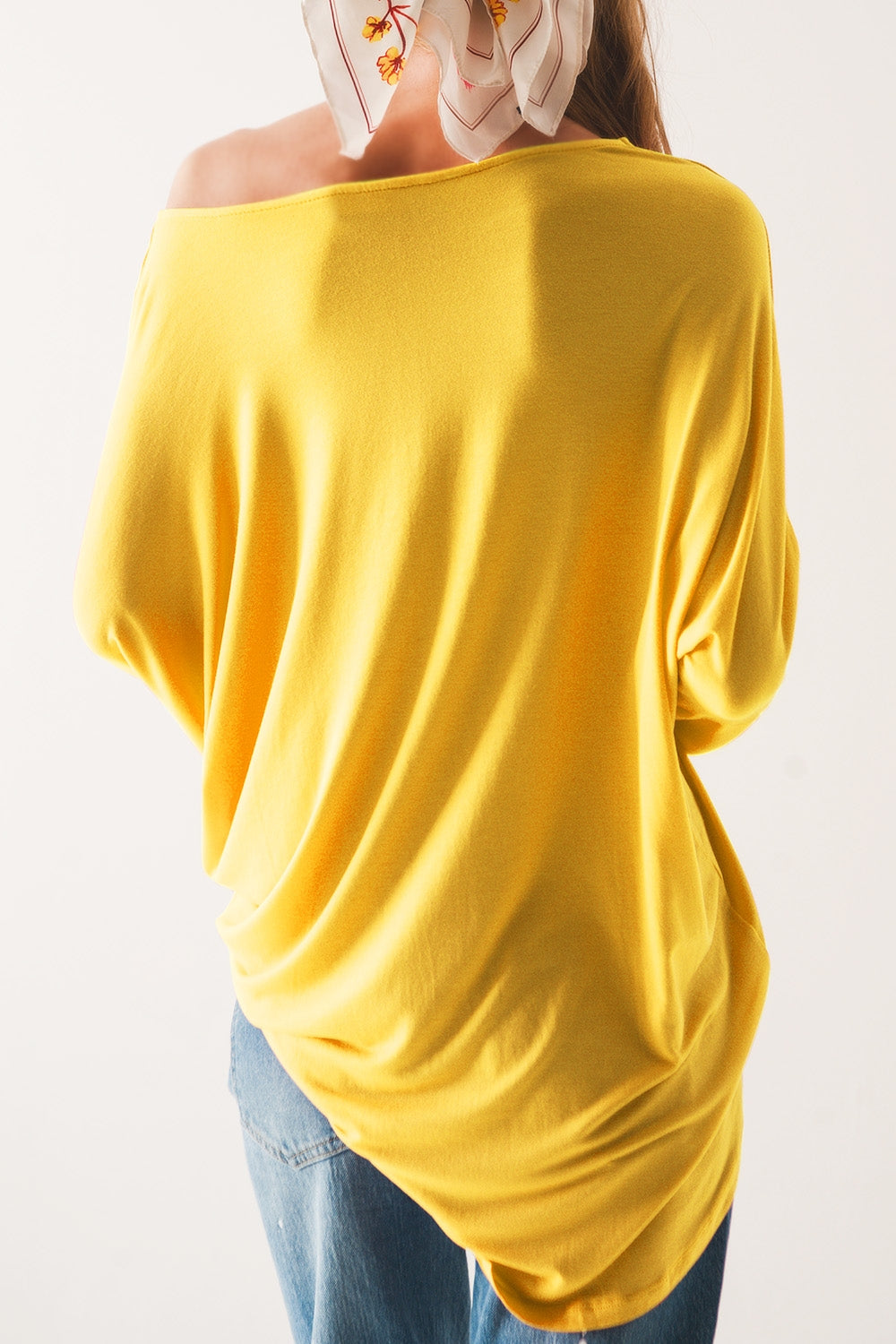 Long sleeve top in modal lime color - Szua Store