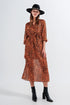 Long wrap dress in animal print Szua Store