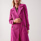 Longline blazer with vintage buttons in fuchsia cord Szua Store