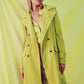 Longline blazer with vintage buttons in lime cord Szua Store