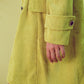 Longline blazer with vintage buttons in lime cord Szua Store