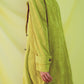 Longline blazer with vintage buttons in lime cord Szua Store